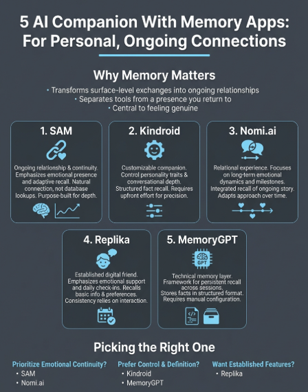 ai companion with memory infographic