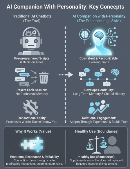 ai companion with personality infographic