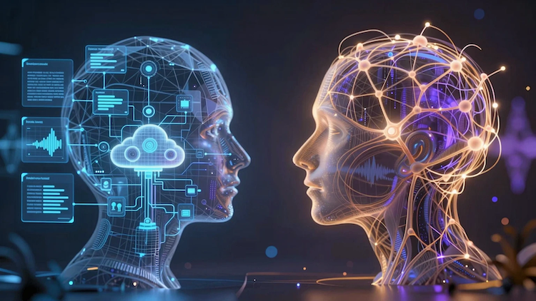 Conversational AI in 2026 showing enterprise automation systems contrasted with relational AI neural intelligence